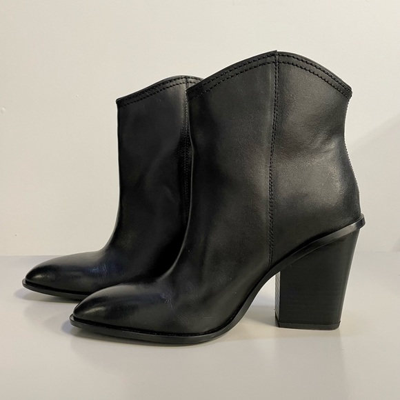 Zara Leather Cowboy ankle boot - Picture 3 of 6